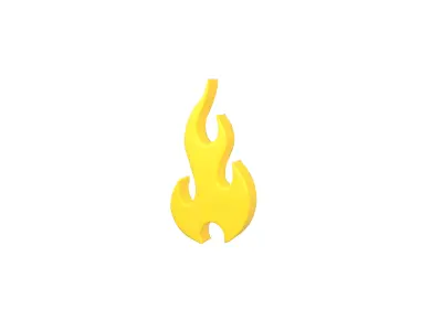 Fire Symbol v9 005 Low-poly 3D model