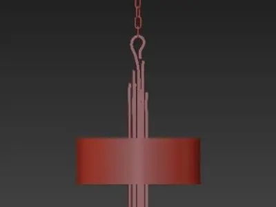Matte Bronze Chandelier 3D model