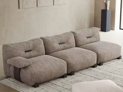 Pixels and Flowers living room interior scene 3D model