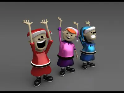 Christmas Elves 3D model