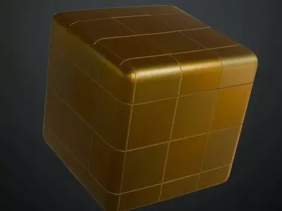 Powered Metal Golden Design PBR Seamless Texture