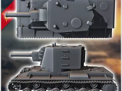 KV-2 M1939 - Soviet army WW2 Second World East front Ostfront RP 3D print model