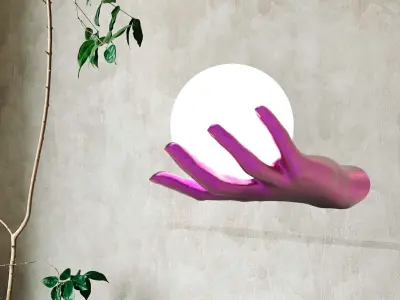 hand Wall Lamp 3D print model