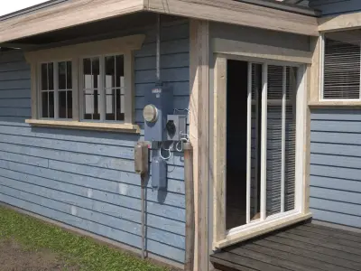 American Electric Energy Meter PBR Low-poly 3D model