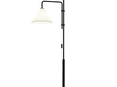 Floor lamp Funiculi Fabric white 3D model