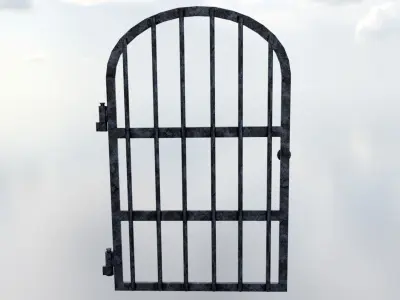Medieval Prison Door Low-poly 3D model