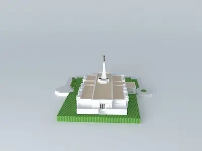 LDS. Temple Raleig North Carolina Templo Mormon. 68th operati... Free 3D model