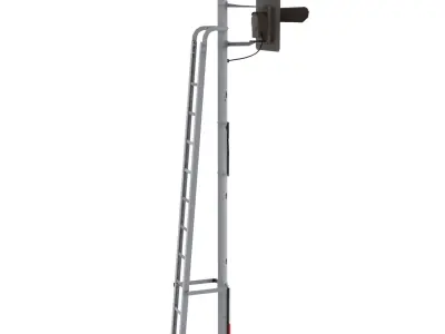 Train Traffic Light 12 3D model