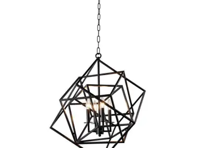 Ellenboro Light Candle Style Geometric Chandelier - 3 Colour 3D model