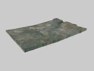 Sacramento City Low-poly 3D model
