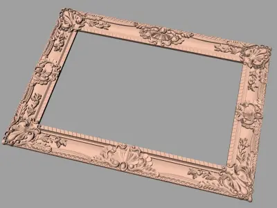 Photo frame 3D relief models STL Files used for CNC Router E645 3D model