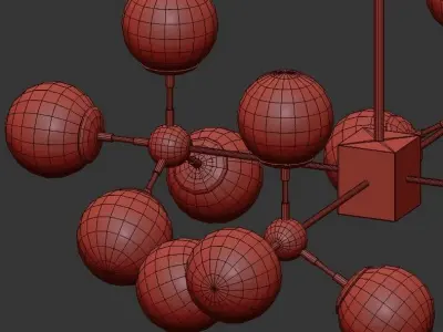 loft black chandelier 3D model