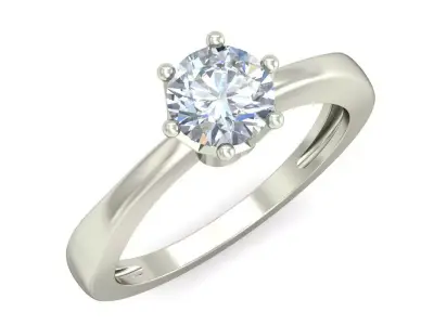 Women Wedding Engagement Ring 3D print model 8