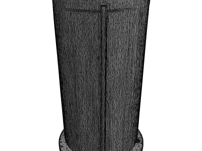 HighTech Industrial Energy Cell Low-poly 3D model