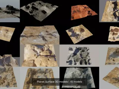 Planet Surface 3D models 3D Model Pack
