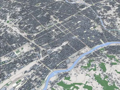 Turin City Italy 3D model