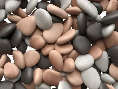 Pebble river low n11 3D model