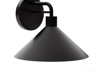 Andre Black Wall Sconce Light Low-poly 3D model