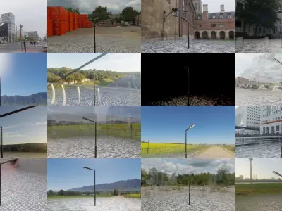 Street Light 11 3D Model Pack