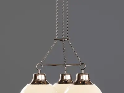 Mid-century Ceiling Mounted Pendant Light 3D model