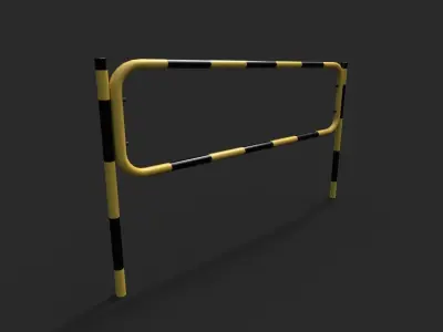 Railling Low-poly 3D model - 2 varriants Low-poly 3D model