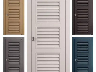 Interior doors blinds 01 3D model