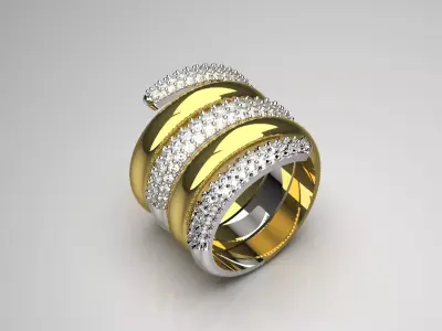 gold ring jr00081 3D print model