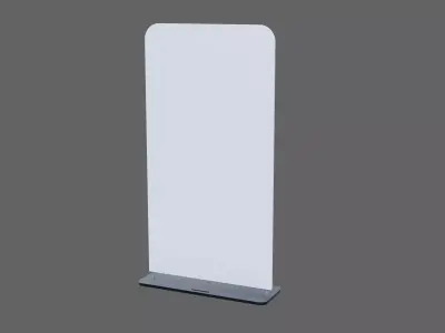 Customizable Euro Banner Low-poly 3D model