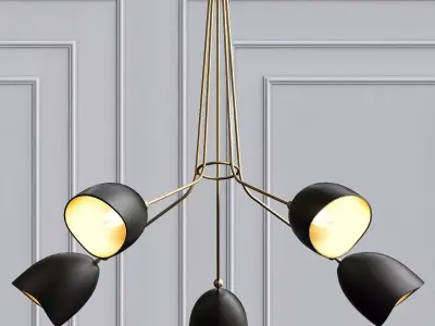Sommerard Medium 5 Light Chandelier 3D model