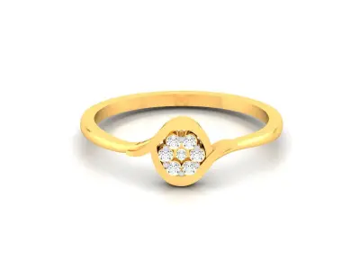 Diamond Ring For Women 3d Print Model 3D print model 51