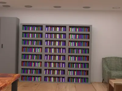 Modern Living Room Interior Scene 3D model