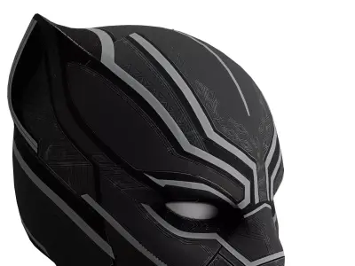 Panther-Themed Mask 3D Model 3D model