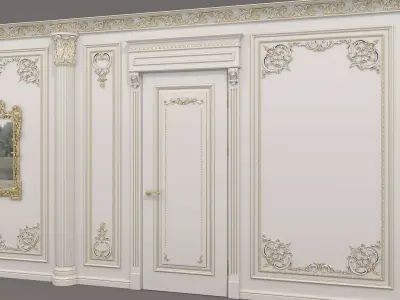 Wall Molding in Classic French style 53 3D model