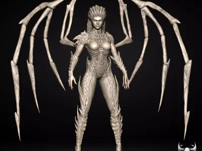 Queen of Blades - Sarah Kerrigan Starcraft 3D print model  3D print model