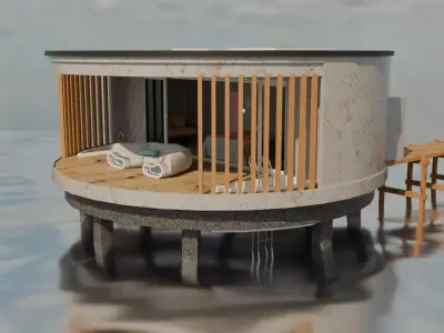 Marine Resort Cabin 3D model