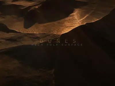 Desert mountain in 3D model