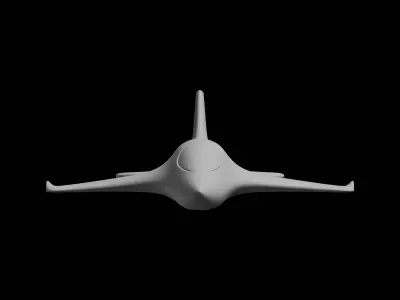 Futuristic Jet Aircraft Model 3D print model
