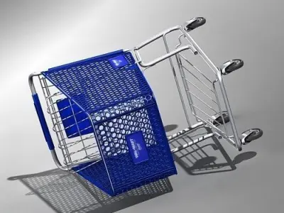 shopping cart wallmart 3D model