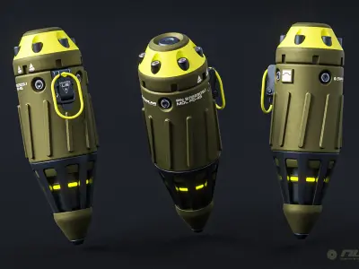 Sci-Fi Grenade 3D model