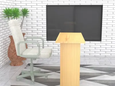 Chair model 1 desk and for sims 3D model