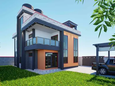 Villa Exterior And Interior 3D model