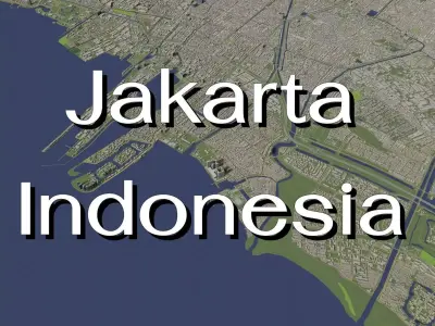 Jakarta Indonesia - city and urban 3D model