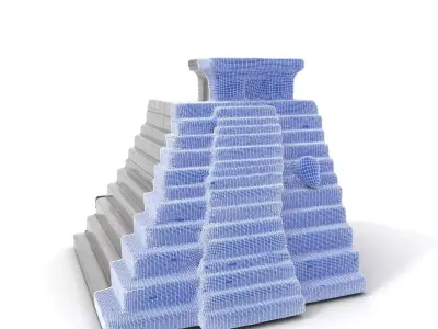 Ancient Stone Pyramid model pack Low-poly 3D model