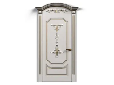 Door0028 ornate wooden door 3D model