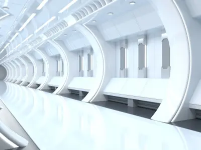 Sci-Fi Futuristic Corridor 3D model buy
