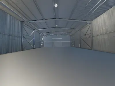 Warehouse hall 3D model