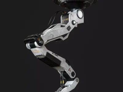 Sci-Fi Robot Arm Low-poly 3D model