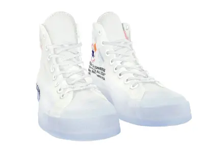 Converse Chunk Taylor All-Star Hi Off-White 3D model