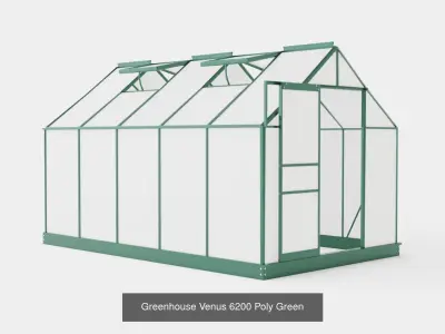Collection of Greenhouse Venus Poly Green - 4 Models 3D Model Pack