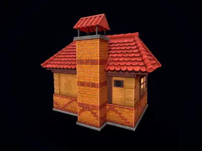 Guest House Low-poly 3D model